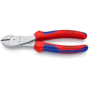 Knipex 74 05 180 Diagonal Cutter high-leverage chrome-plated 180mm Grip Handle
